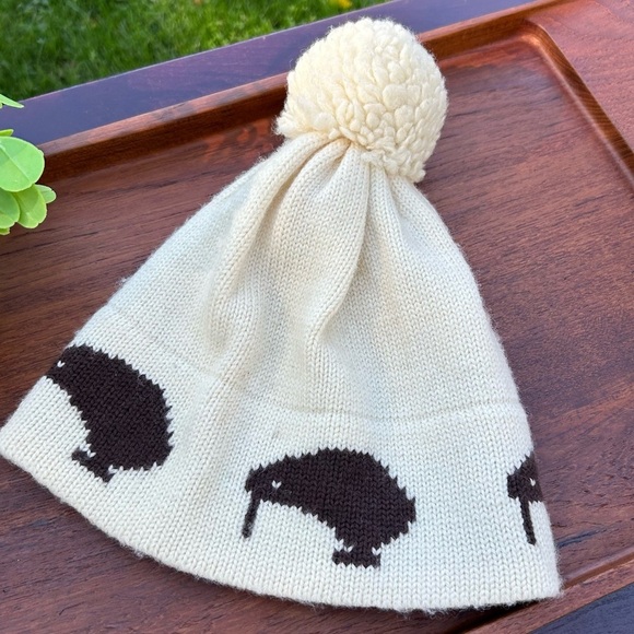 Vintage Wool Penguin Beanie Oversize Puff New Zealand By Norseware main image 6